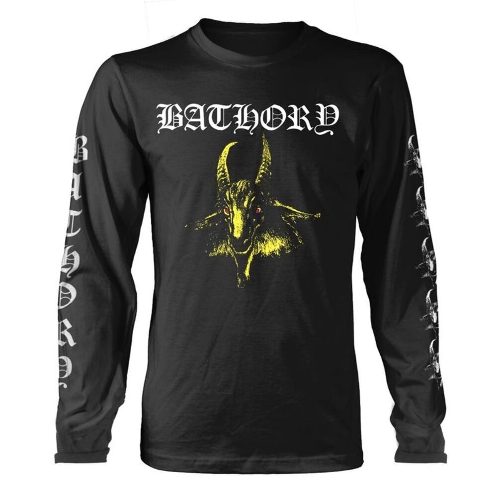 Bathory Unisex Adult Goat Long-Sleeved T-Shirt / Black/Yellow